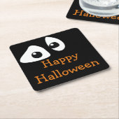 Augenschauen in den dunklen, glücklichen Halloween Rechteckiger Pappuntersetzer (angewinkelt)