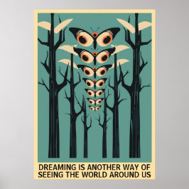 Augenschmetterling im Wald - individualisierbares  Poster