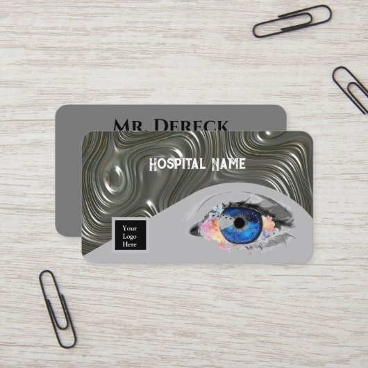 Augenspezialist Visitenkarte (Vorderseite/Rückseite Beispiel)