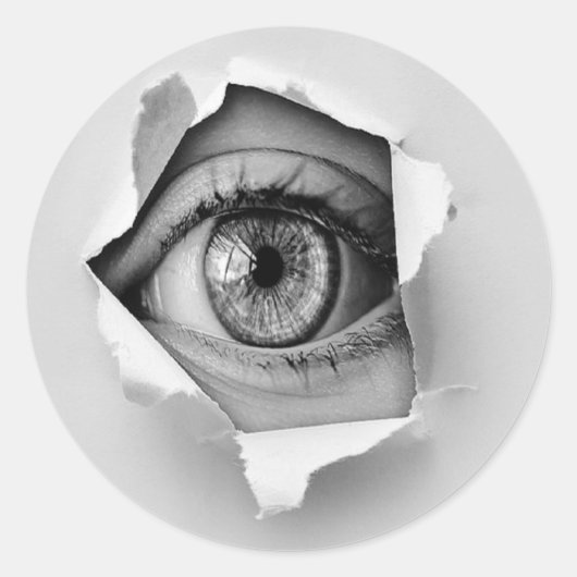 Augenspitze Runder Aufkleber (Vorderseite)