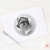 Augenspitze Runder Aufkleber (Umschlag)