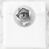 Augenspitze Runder Aufkleber (Tasche)