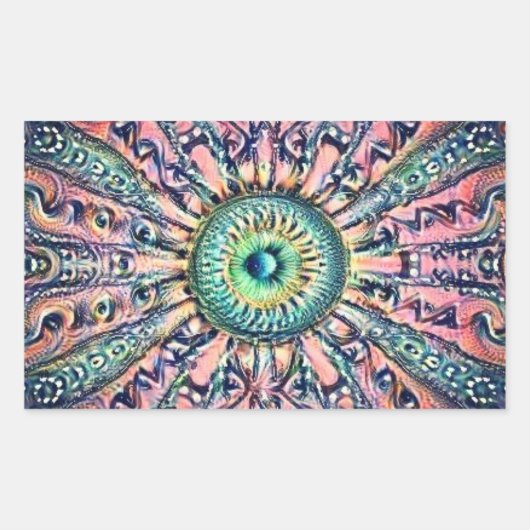 Augensticker Rechteckiger Aufkleber (Vorderseite)