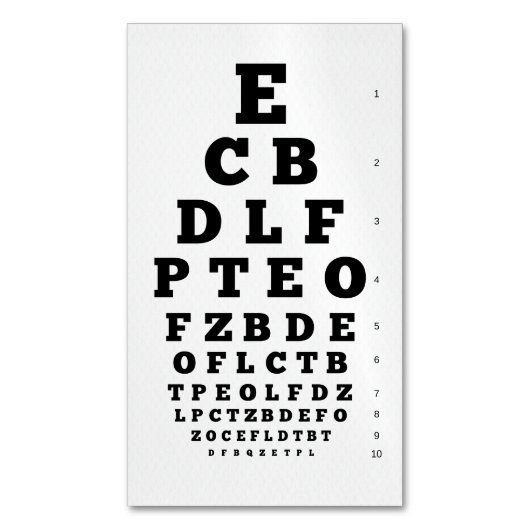 Augensymbol | Bilddiagramm Magnetische Visitenkarte (Vorderseite Vertikal)