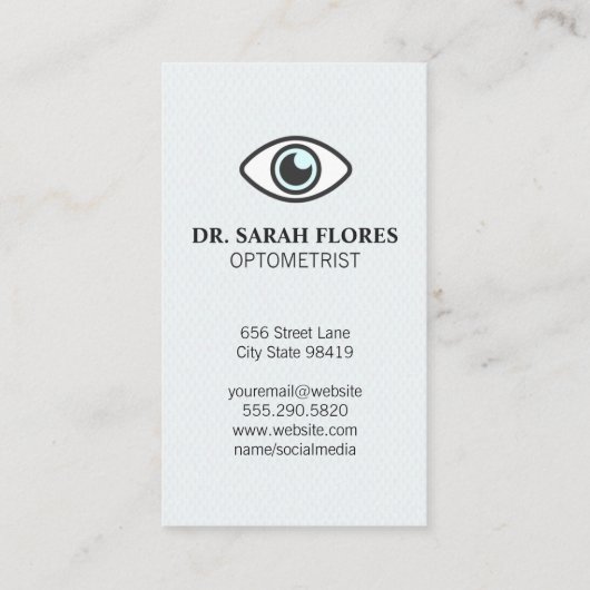 Augensymbol | Bilddiagramm Visitenkarte (Rückseite)