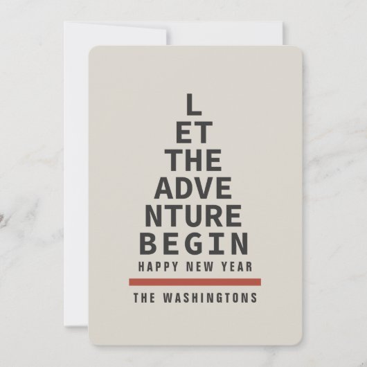 AUGENTEST NEUJAHRESKARTE FEIERTAGSKARTE (Vorderseite)