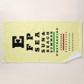 Augentest Snellen Diagramm des Optometrikers Strandtuch (Vorderseite)