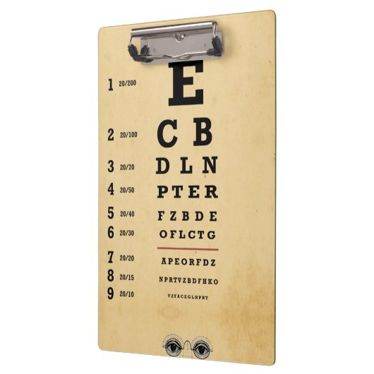 Augentest-Zwischenablage Klemmbrett (Links)