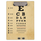 Augentest-Zwischenablage Klemmbrett (Vorderseite)