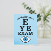 Augenuntersuchung Erinnerung für den Augenkontakt Postkarte (Stehend Vorderseite)