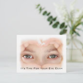 Augenuntersuchung Erinnerung für den Augenkontakt Postkarte (Stehend Vorderseite)