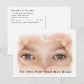 Augenuntersuchung Erinnerung für den Augenkontakt Postkarte (Vorne/Hinten)