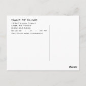 Augenuntersuchung Erinnerung für den Augenkontakt Postkarte (Rückseite)