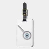 Augenuntersuchung mit Eyeball Magnifying Glass Fun Gepäckanhänger (Vorderseite vertikal)