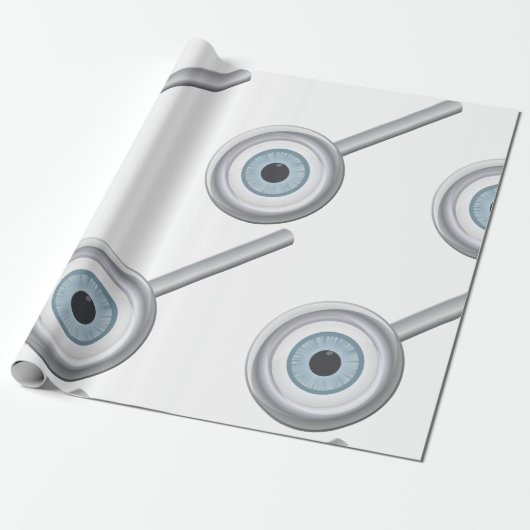 Augenuntersuchung mit Eyeball Magnifying Glass Fun Geschenkpapier (Ungerollt)