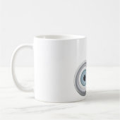 Augenuntersuchung mit Eyeball Magnifying Glass Fun Kaffeetasse (Links)