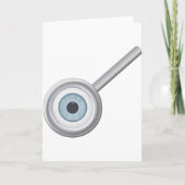 Augenuntersuchung mit Eyeball Magnifying Glass Fun Karte (Vorderseite)