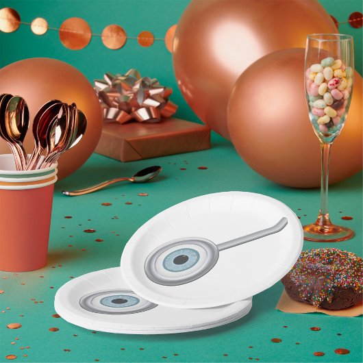 Augenuntersuchung mit Eyeball Magnifying Glass Fun Pappteller