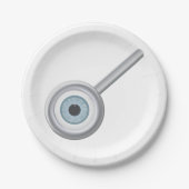 Augenuntersuchung mit Eyeball Magnifying Glass Fun Pappteller (Vorderseite)