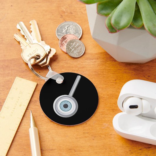 Augenuntersuchung mit Eyeball Magnifying Glass Fun Schlüsselanhänger