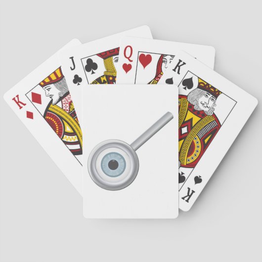 Augenuntersuchung mit Eyeball Magnifying Glass Fun Spielkarten (Rückseite)