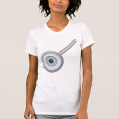 Augenuntersuchung mit Eyeball Magnifying Glass Fun T-Shirt (Vorderseite)