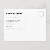 Augenuntersuchung Modernes Herz Iris Ernennung Eri Postkarte (Rückseite)