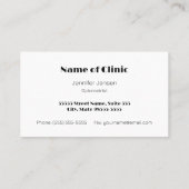 Augenuntersuchung Modernes Herz Iris Ernennung Eri Terminkarte (Rückseite)