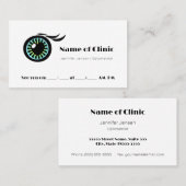 Augenuntersuchung Modernes Herz Iris Ernennung Eri Terminkarte (Vorne/Hinten)