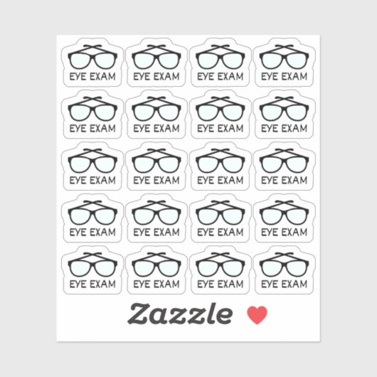 Augenuntersuchung Optimierende Erinnerung Ernennun Aufkleber (Blatt)