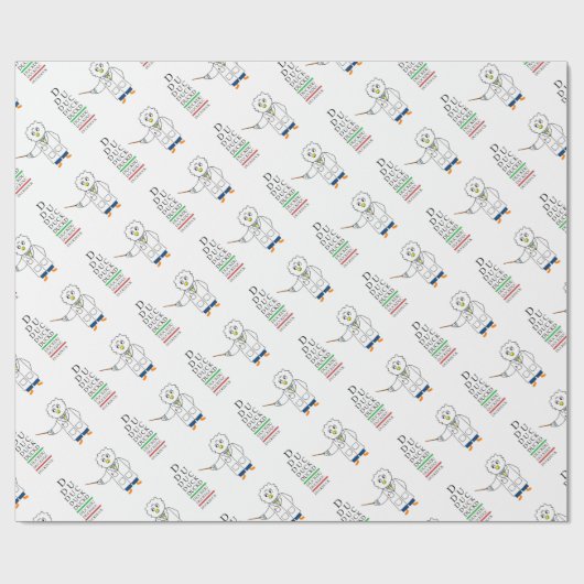 Augenuntersuchung (Optometriker) Geschenkpapier (Flach)