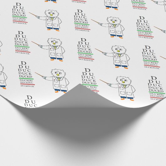 Augenuntersuchung (Optometriker) Geschenkpapier (Ecke)