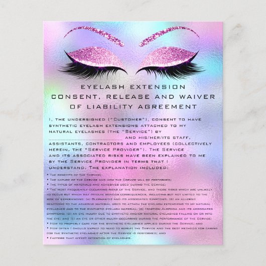 AUGENVERLÄNGERUNG ZUSTIMMUNG, FREIGABE UND WARTEN  FLYER (Vorne)