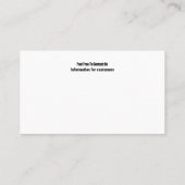 Augenwarengeschäft Visitenkarte (Rückseite)