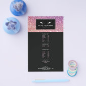 Augenwimpern mit Lila/rosa Glitzer Flyer (Einzeln)