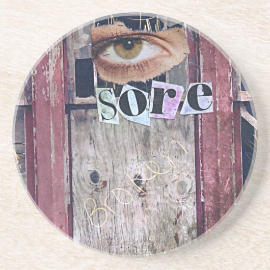 Augenwunde Sandstein Untersetzer (Vorne)