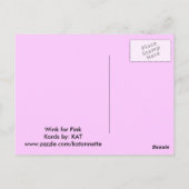 Augenzwinkern für rosa Postkarte (Rückseite)