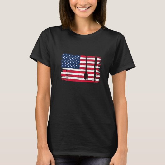 Auger Maker Patriotic Us Flag T-Shirt (Vorderseite)