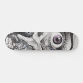 Augfische und handfische Coole Surreal zeichnend K Skateboard (Horizontal)