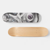 Augfische und handfische Coole Surreal zeichnend K Skateboard (Horizontal)