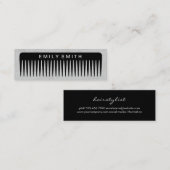 Augfressen Comb Weißes Leder Mini Visitenkarte (Vorne/Hinten)