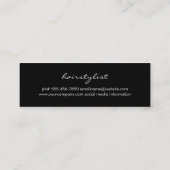 Augfressen Comb Weißes Leder Mini Visitenkarte (Rückseite)