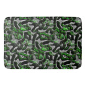 Augfressende, in Grau gearbeitete Linde Badematte (Vorderseite)