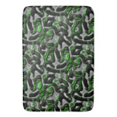 Augfressende, in Grau gearbeitete Linde Badematte (Vorderseite Vertikal)