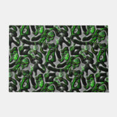 Augfressende, in Grau gearbeitete Linde Fußmatte (Vorderseite)