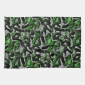 Augfressende, in Grau gearbeitete Linde Geschirrtuch (Horizontal)