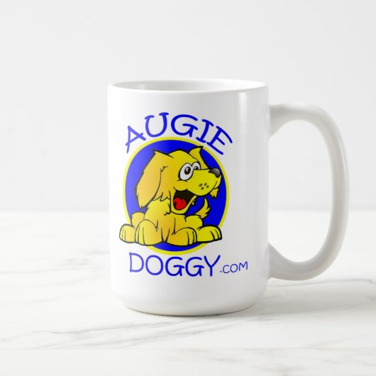Augie Hündchen-Cartoon-Logo-Tasse Kaffeetasse (Rechts)