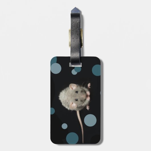 Augie - Rat Gepäck Tag Gepäckanhänger (Rückseite vertikal)