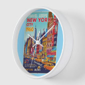 Augmented Reality NYC Poster | Warme Farben Uhr (Winkel)