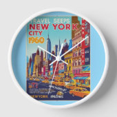 Augmented Reality NYC Poster | Warme Farben Uhr (Vorderseite)